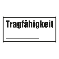 Regalbelastungsschild "Tragfähigkeit ... "