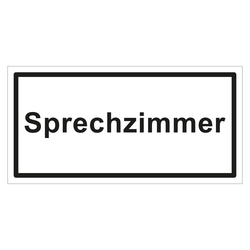 Türhinweisschild "Sprechzimmer" 3er Pack Folie selbstklebend