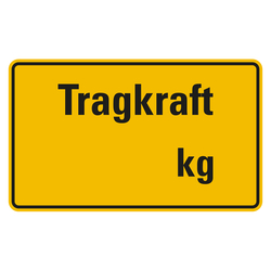 Regalbelastungsschild "Tragkraft ...  kg"