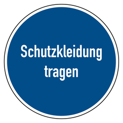 Gebotszeichen "Schutzkleidung tragen"