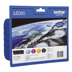 Brother® Inkjet-Druckpatronen schwarz, cyan, magenta, yellow, 1x300, 3x260 Seiten, LC985VALBPDR