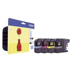 Brother® Inkjet-Druckpatronen schwarz, cyan, magenta, yellow, 4 x 300 Seiten, LC121VALBPDR