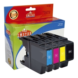 EMSTAR Inkjet-Patronen schwarz, cyan, magenta, yellow, 1x700 Seiten, 3x700 Seiten, B67 (ersetzt TP LC-1220/LC-1240BK/C/M/Y)