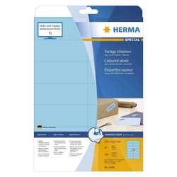 Herma 5060 Etiketten - blau, 105 x 42,3 mm, Papier, matt, 280 Stück, ablösbar