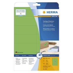 Herma 5061 Etiketten - grün, 105 x 42,3 mm, Papier, matt, 280 Stück, ablösbar