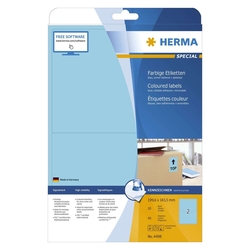 Herma 4498 Etiketten blau 199,6x143,5 mm Papier matt 40 St. ablösbar