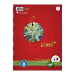 Ursus Green Collegeblock - A5, 160 Blatt, 70g/qm, 5 mm kariert