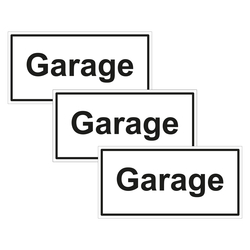 Türhinweisschild "Garage" 3er Pack Folie selbstklebend