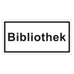 Türhinweisschild "Bibliothek" 3er Pack Folie selbstklebend