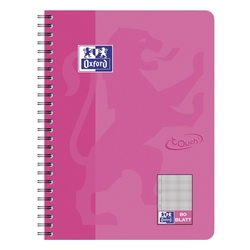 OXFORD Collegeblock Touch - B5, 80 Blatt, 90 g/qm, kariert, rosa