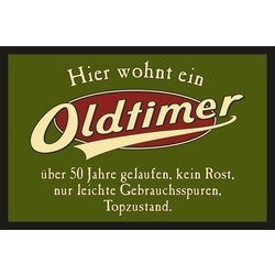 Türmatte Fußmatte mit Motiv/Spruch "Oldtimer"