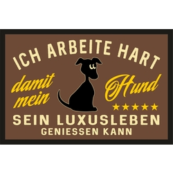 Türmatte Fußmatte mit Motiv/Spruch "Luxushund"