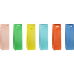 TSI 12er Pack Geschenktüte Flasche ca. 10 x 9 x 33 cm TRENDFARBEN