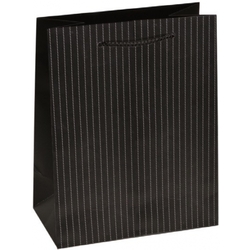 TSI 12er Pack Geschenktüte mittel ca. 18 x 10 x 23 cm N. SCHWARZ