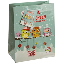 TSI 12er Pack Geschenktüte mittel ca. 18 x 10 x 23 cm Weihnachten KINDER