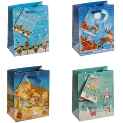 TSI 12er Pack Geschenktüte klein ca. 11 x 6,5 x 14 cm Weihnachten KINDER