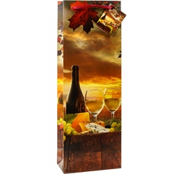 TSI 12er Pack Geschenktüte Flasche ca. 12 x 8 x 36 cm TOSKANA