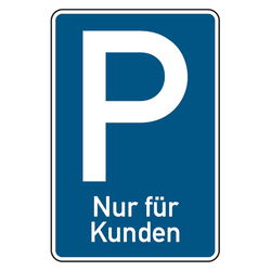 Parkplatzschild "Nur für Kunden" 420 x 630 mm