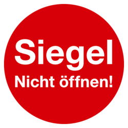 Siegel "Siegel Nicht öffnen!" Ø 30 mm aus Dokumentenfolie