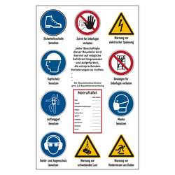 Baustellensicherheitsschild aus Aluminium