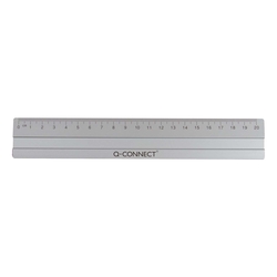 Q-CONNECT Lineal Alu - 20 cm, silber