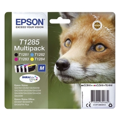 Epson Inkjet-Druckerpatronen schwarz, cyan, magenta, yellow, 1x220, 3x175 Seiten , C13T12854012