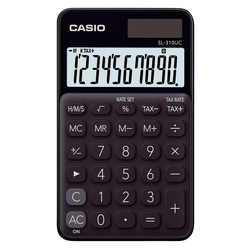 Casio® Taschenrechner SL-310 - Solar-/Batteriebetrieb, 10stellig, LC-Display, schwarz