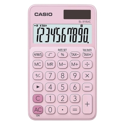 Casio® Taschenrechner SL-310 - Solar-/Batteriebetrieb, 10stellig, LC-Display, pink