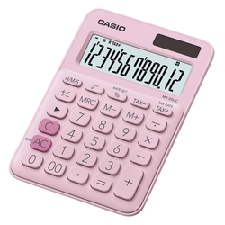 Casio® Tischrechner MS-20 - Solar-/Batteriebetrieb, 12stellig, LC-Display, pink