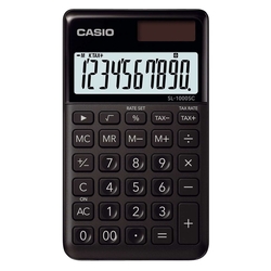 Casio® Taschenrechner SL-1000 - Solar-/Batteriebetrieb, 10stellig, LC-Display, schwarz