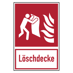 Brandschutzzeichen Feuerlöschdecke Löschdecke Kombischild