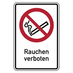 Verbotsschild Rauchen verboten Kombischild