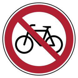 Verbotszeichen Fahrrad verboten