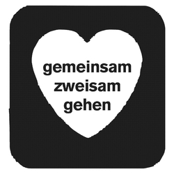 Motivstempel Holz "gemeinsam zweisam gehen", 50 x 52,5 mm