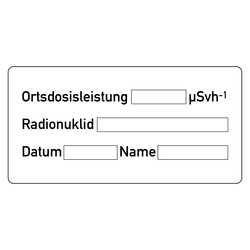 Zusatzschild Radionuklid (ZS 10) Aluminium 210 x 105 mm