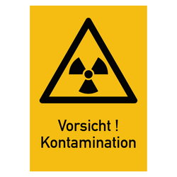 Warnschild "Vorsicht! Kontamination"