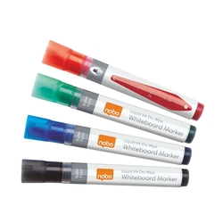 nobo® Whiteboardmarker - 3 mm, 4 Stück sortiert 1902408