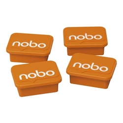 nobo® Magnet - eckig, 18 x 22 mm, orange, 4 Stück 1905327