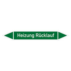 Rohrleitungskennzeichen Heizung Rücklauf