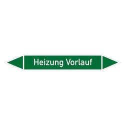 Rohrleitungskennzeichen Heizung Vorlauf