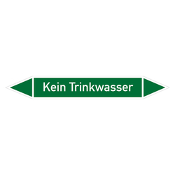 Rohrleitungskennzeichen Kein Trinkwasser