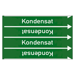 Rohrleitungskennzeichen Kondensat für Rohrleitungen ab Ø 10 mm (3/8 Zoll), Folie selbstklebend 90 mm x 33 m auf Rolle