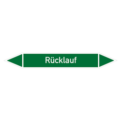 Rohrleitungskennzeichen Rücklauf