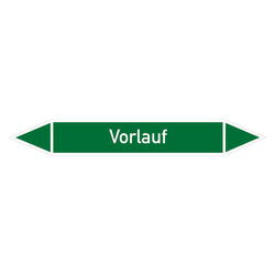 Rohrleitungskennzeichen Vorlauf