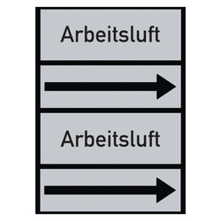 Rohrleitungskennzeichen Arbeitsluft für Rohrleitungen ab Ø 50 mm (2 Zoll), Folie selbstklebend 90 mm x 33 m auf Rolle