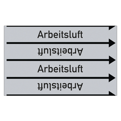 Rohrleitungskennzeichen Arbeitsluft für Rohrleitungen ab Ø 10 mm (3/8 Zoll), Folie selbstklebend 90 mm x 33 m auf Rolle