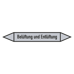 Rohrleitungskennzeichen Belüftung und Entlüftung