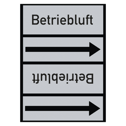 Rohrleitungskennzeichen Betriebluft für Rohrleitungen ab Ø 50 mm (2 Zoll), Folie selbstklebend 90 mm x 33 m auf Rolle