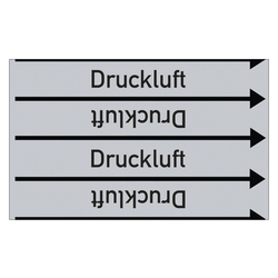 Rohrleitungskennzeichen Druckluft für Rohrleitungen ab Ø 10 mm (3/8 Zoll), Folie selbstklebend 90 mm x 33 m auf Rolle