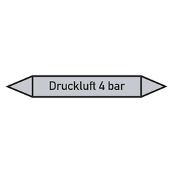 Rohrleitungskennzeichen Druckluft 4 bar